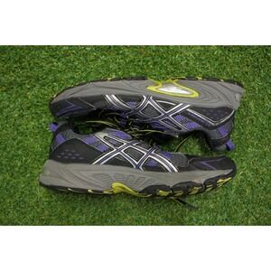 Asics Gel-Venture 4 Mens US 9 Trail Running Shoes Black Purple Athletic Sneakers